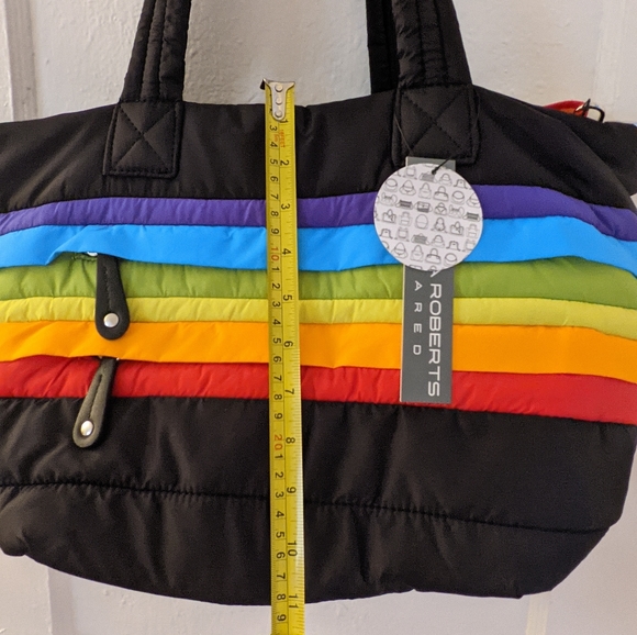 Sondra Roberts Black Puffer Rainbow Tote - Picture 6 of 6